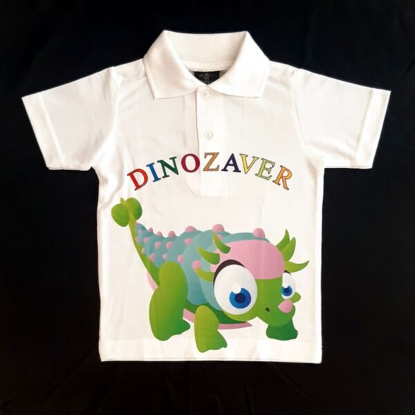 Otroška majica polo kratki rokav Dino
